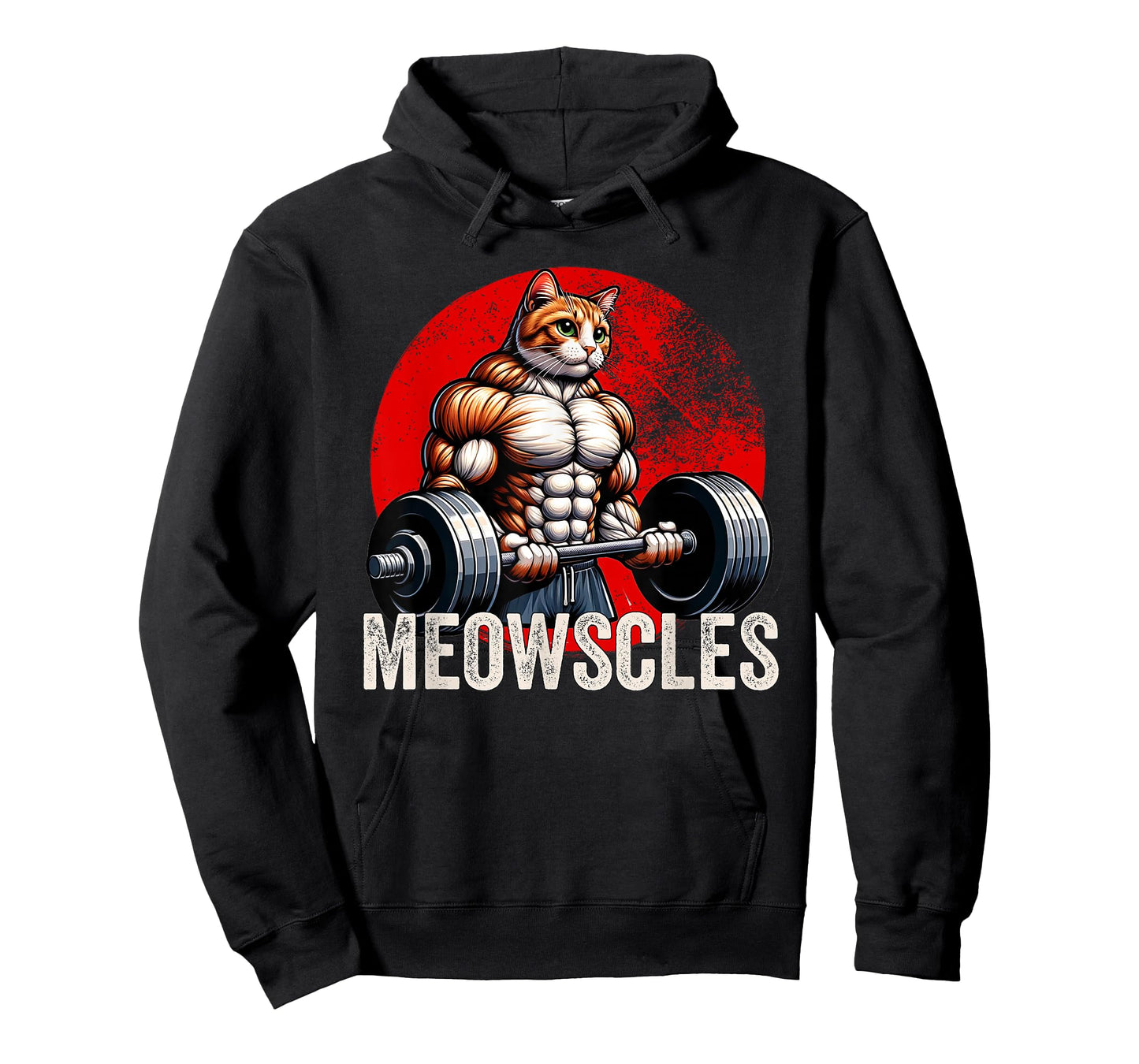 Funny Cat Meowscles Gym Weightlifting Cats Lovers Men Boys T-Shirt