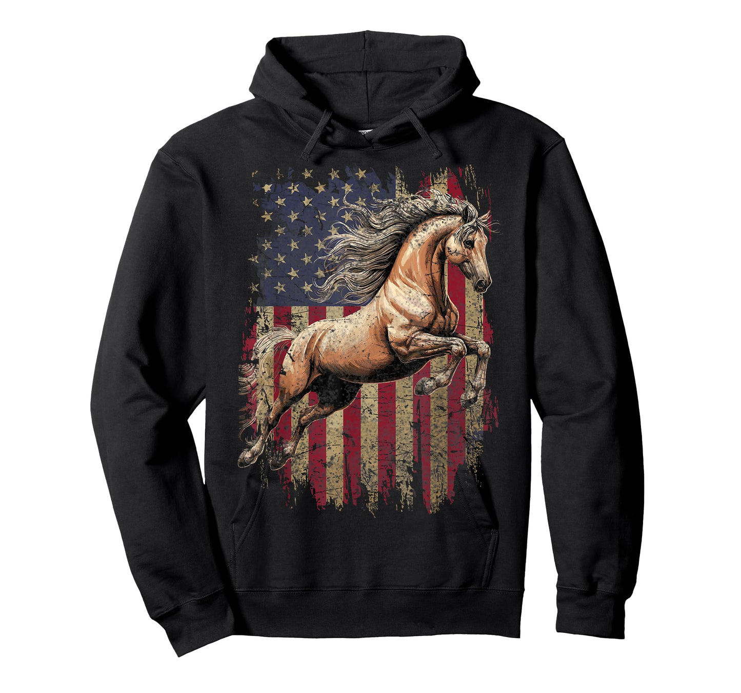 Horse American Flag USA 4th of July Horses T-Shirt