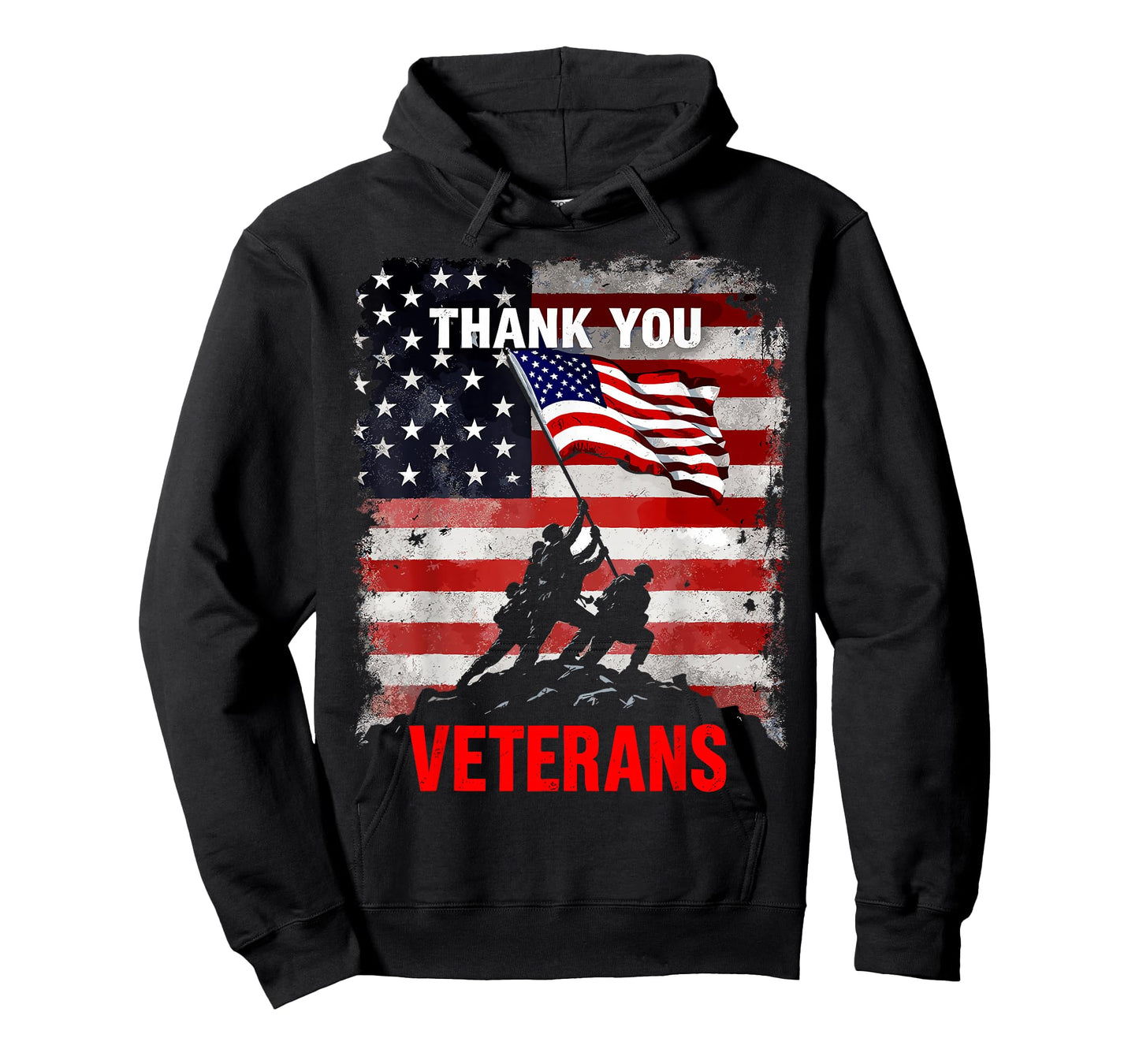 Vintage Thank You Veterans for Your Service US Flag Tee T-Shirt