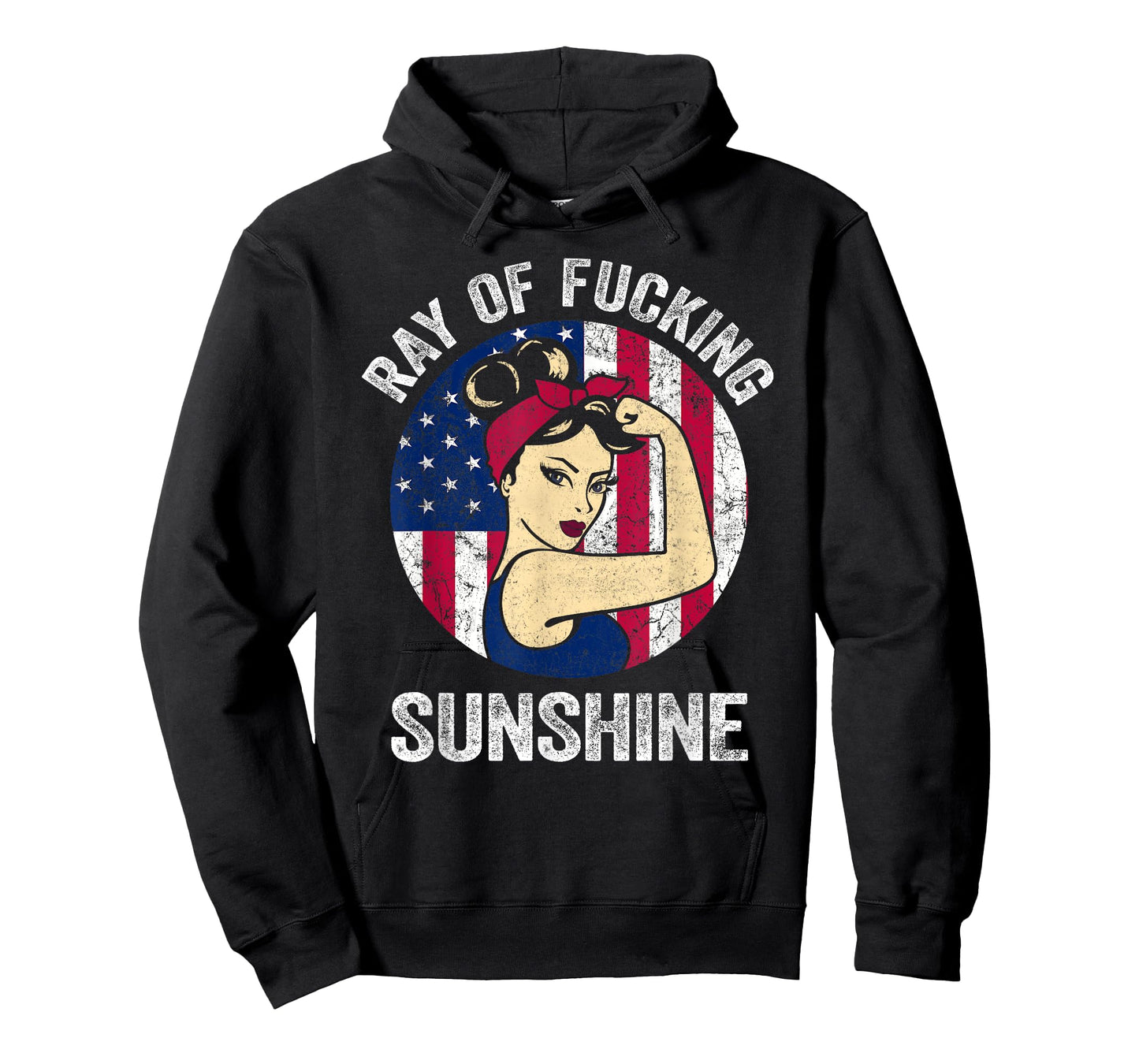 Just A Ray Of Fucking Sunshine Shirt US Flag Sarcastic T-Shirt