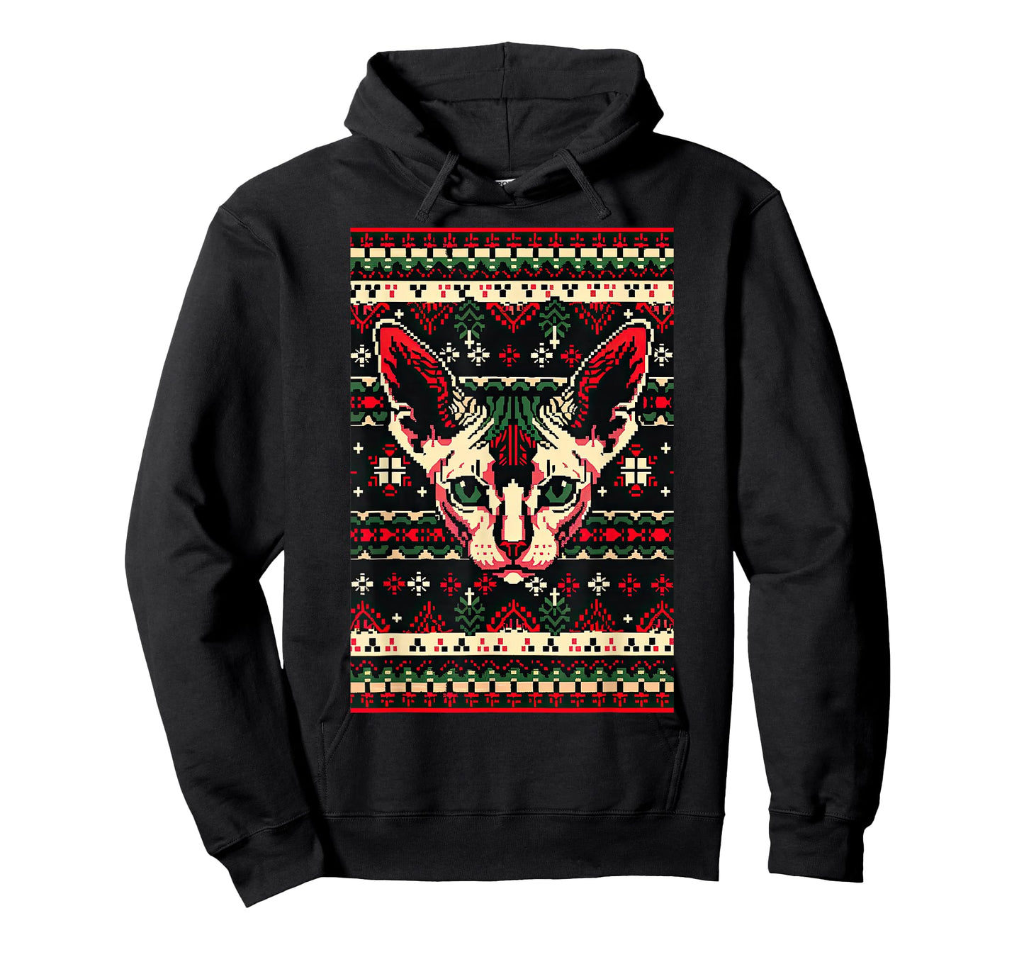 Christmas Ugly Sweater Sphynx Cat Funny Xmas T-Shirt