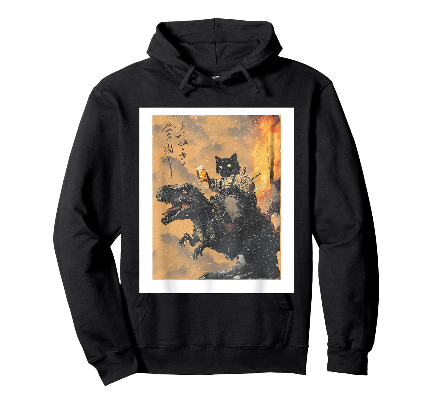 Cat Riding Dinosaur T rex Funny Purrassic Kitty Kitten T-Shirt
