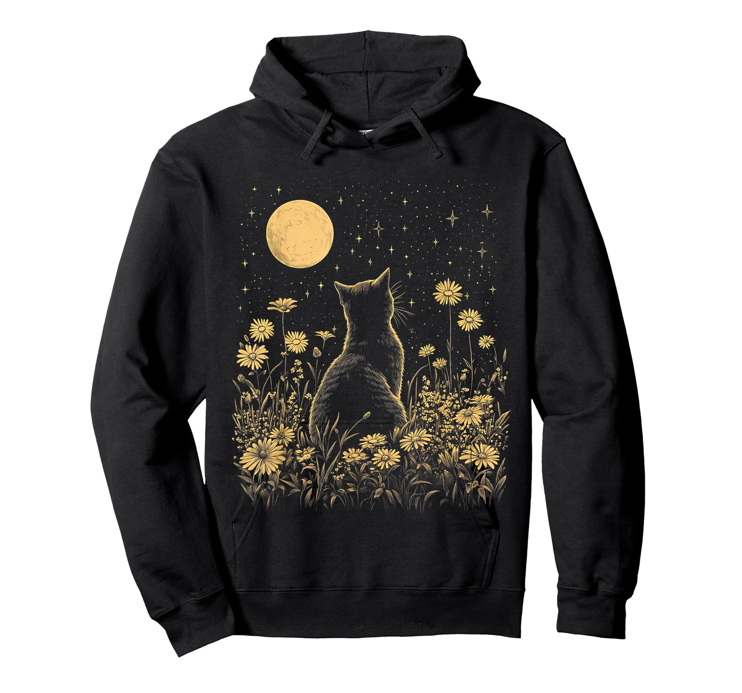 cat moon moonphases cats in nature kittens simple T-Shirt