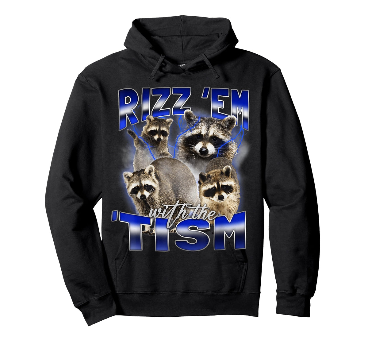 Rizz Em with The Tism Meme Autistic Raccoon Funny Rizz T-Shirt