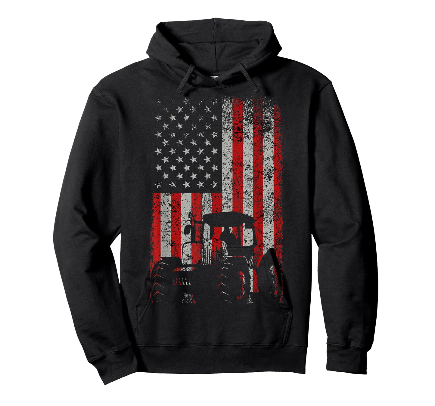 Retro American Flag Tractor Gift Men Women Tractor Farm T-Shirt Small