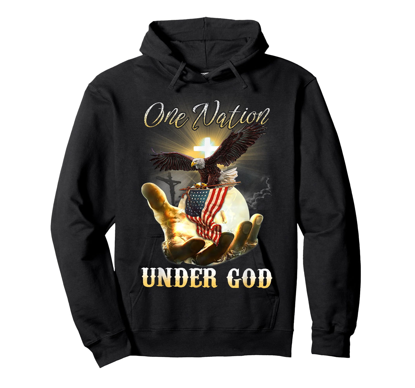 Eagle USA Christian Patriot One Nation Under God T-Shirt Small