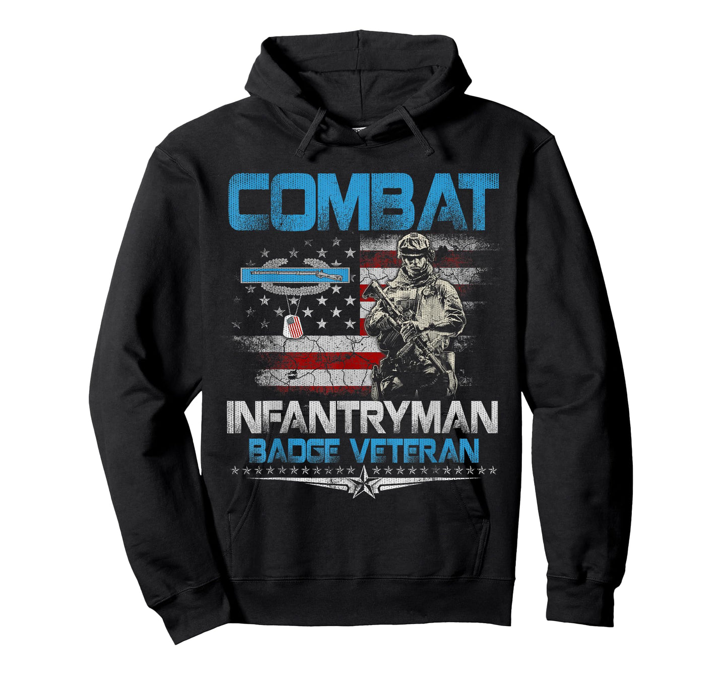 Combat Infantryman Badge CIB 11C Veteran Patriotic 4th July T-Shirt