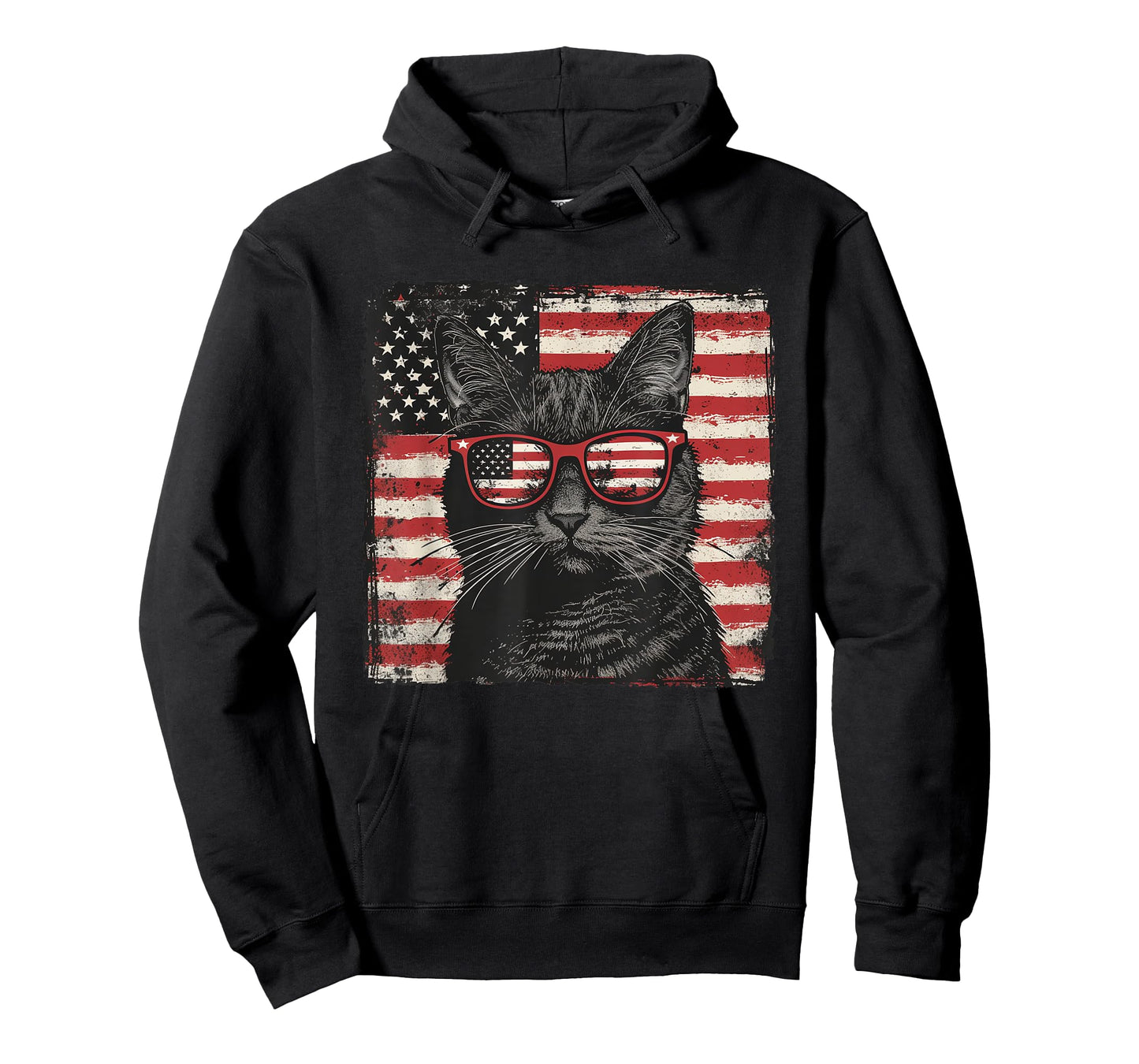 American Patriot Cat Shirt Fourth of July Lover T-Shirt