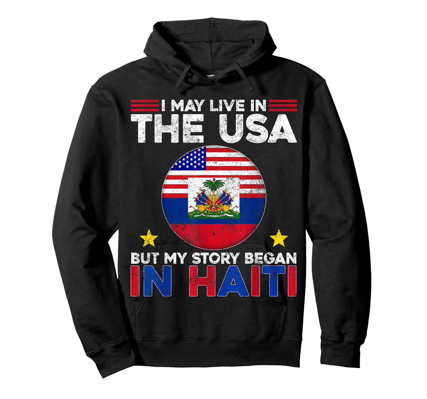 Live In USA My Story Began In Haiti Haitian Flag Day Gifts T-Shirt