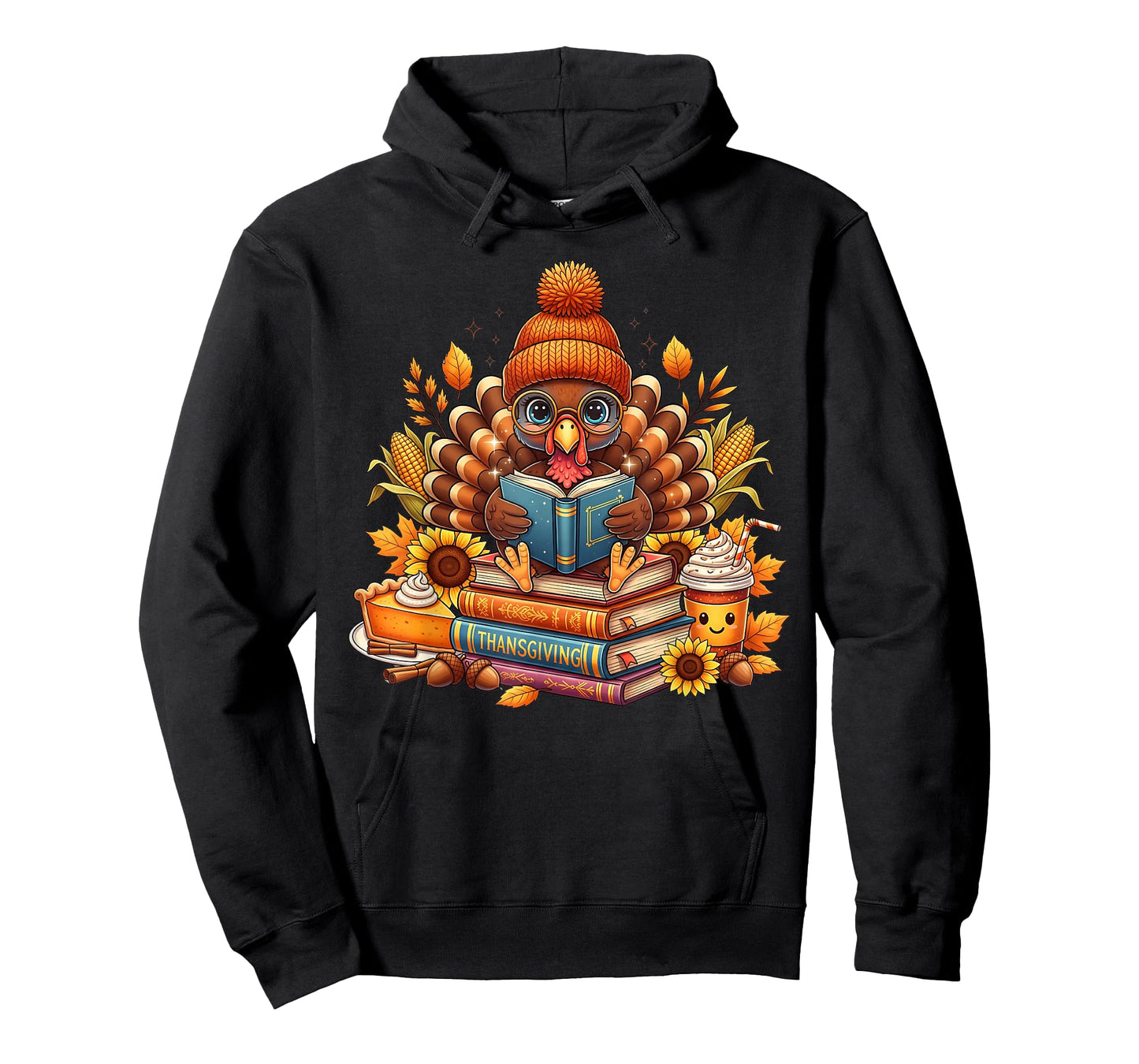 Turkey Reading Books Fall Thanksgiving Teacher Book Lovers T-Shirt
