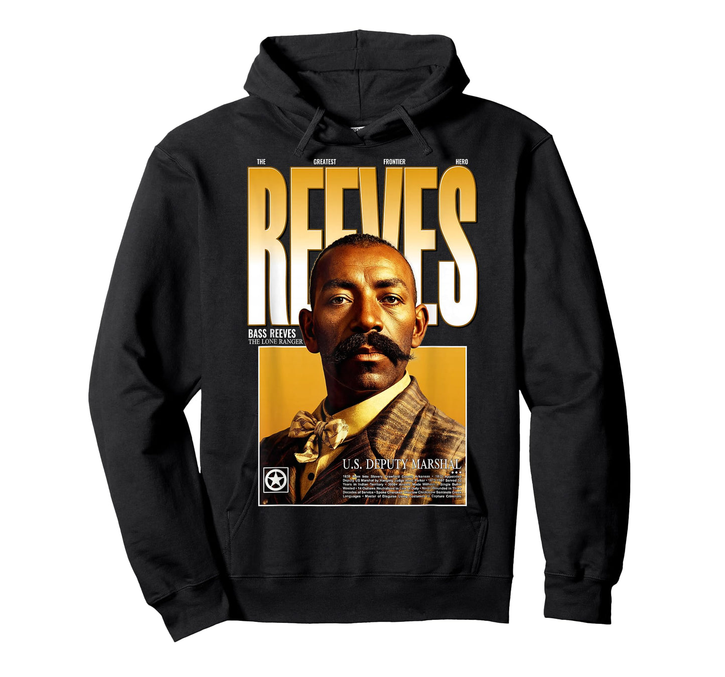 Historic Bass Reeves Black Cowboy Marshal American Hero T-Shirt
