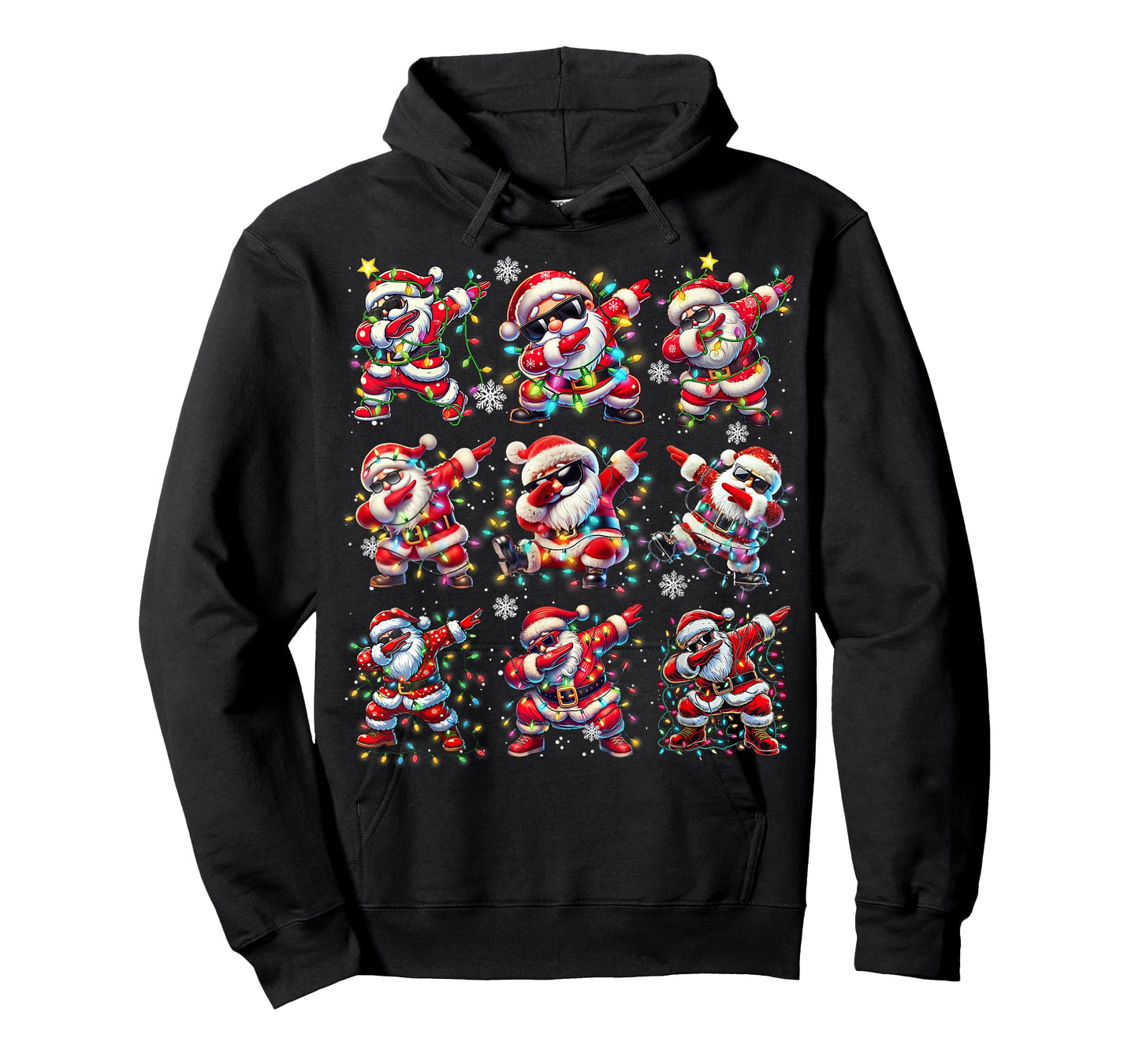 Cute Santa Christmas Dabbing Dance Boys Men Kids Xmas Lights T-Shirt