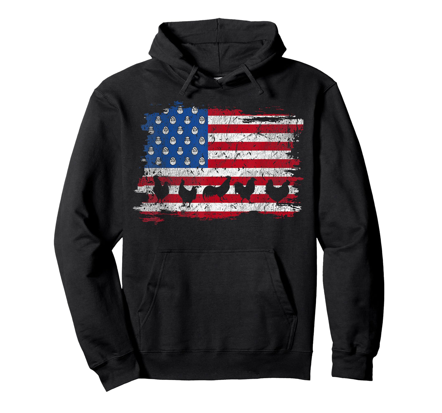 American Flag Chicken 4th Of July Farmer Farming Patriotic T-Shirt