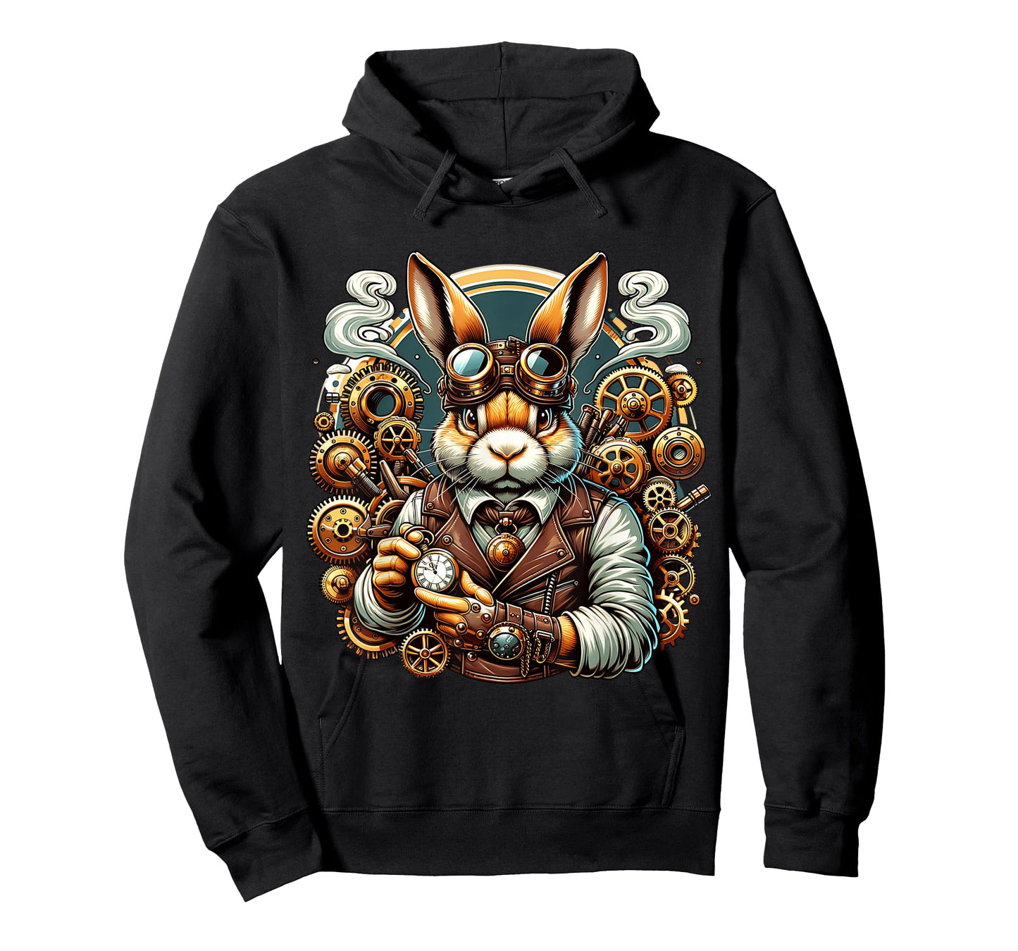 Adventure Rabbit with Gear Clock Movement T-Shirt