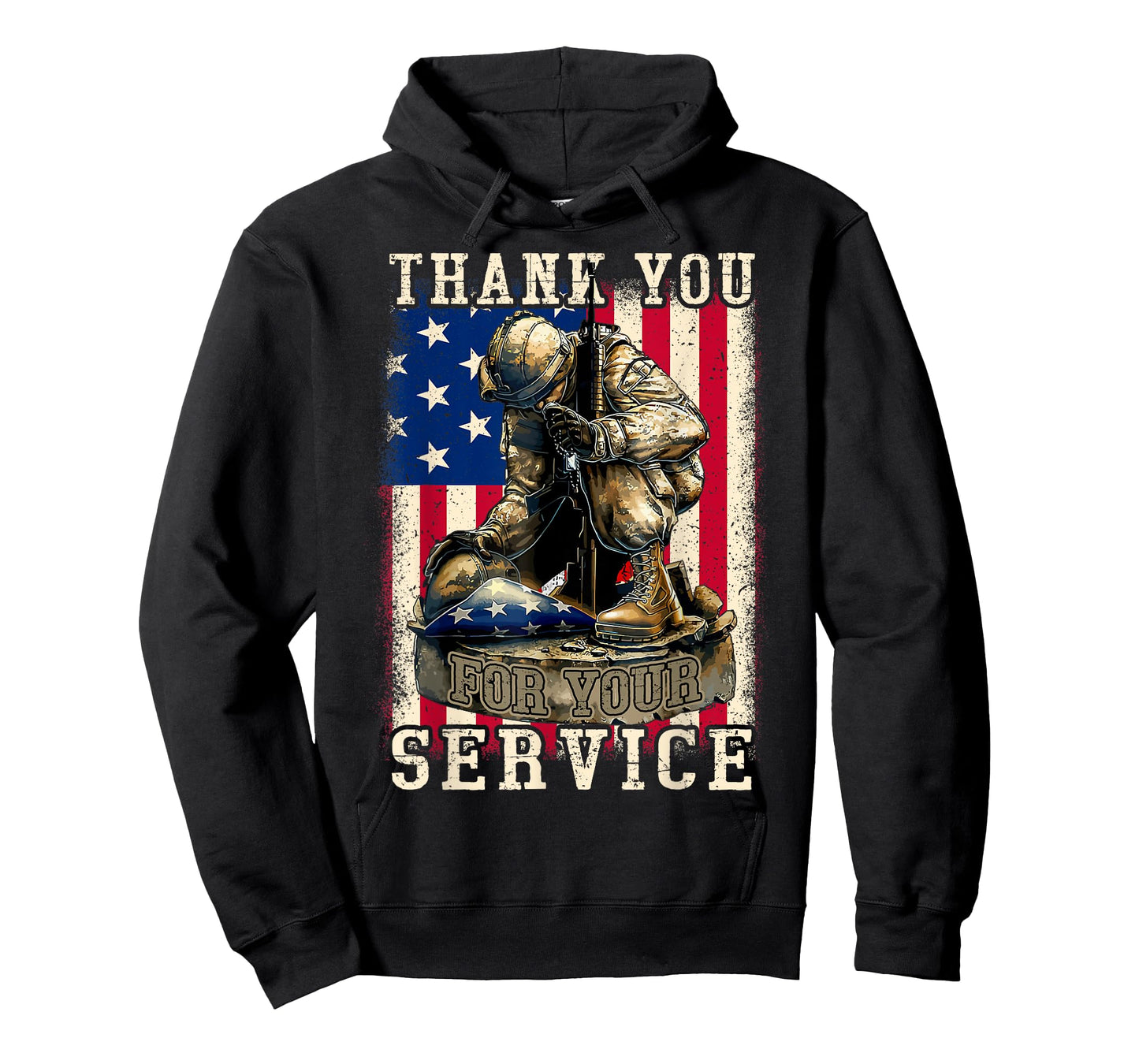 Patriotic Thank You for Your Service Veteran Memorial Day T-Shirt
