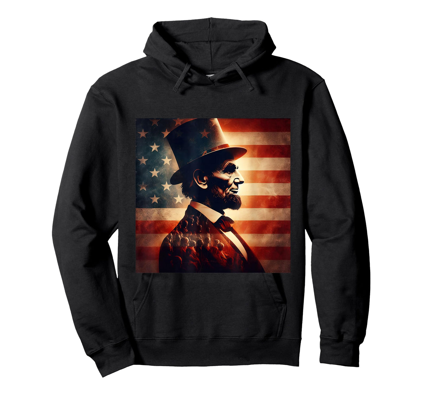 Abraham Lincoln 4th of July Independence Day American Flag T-Shirt