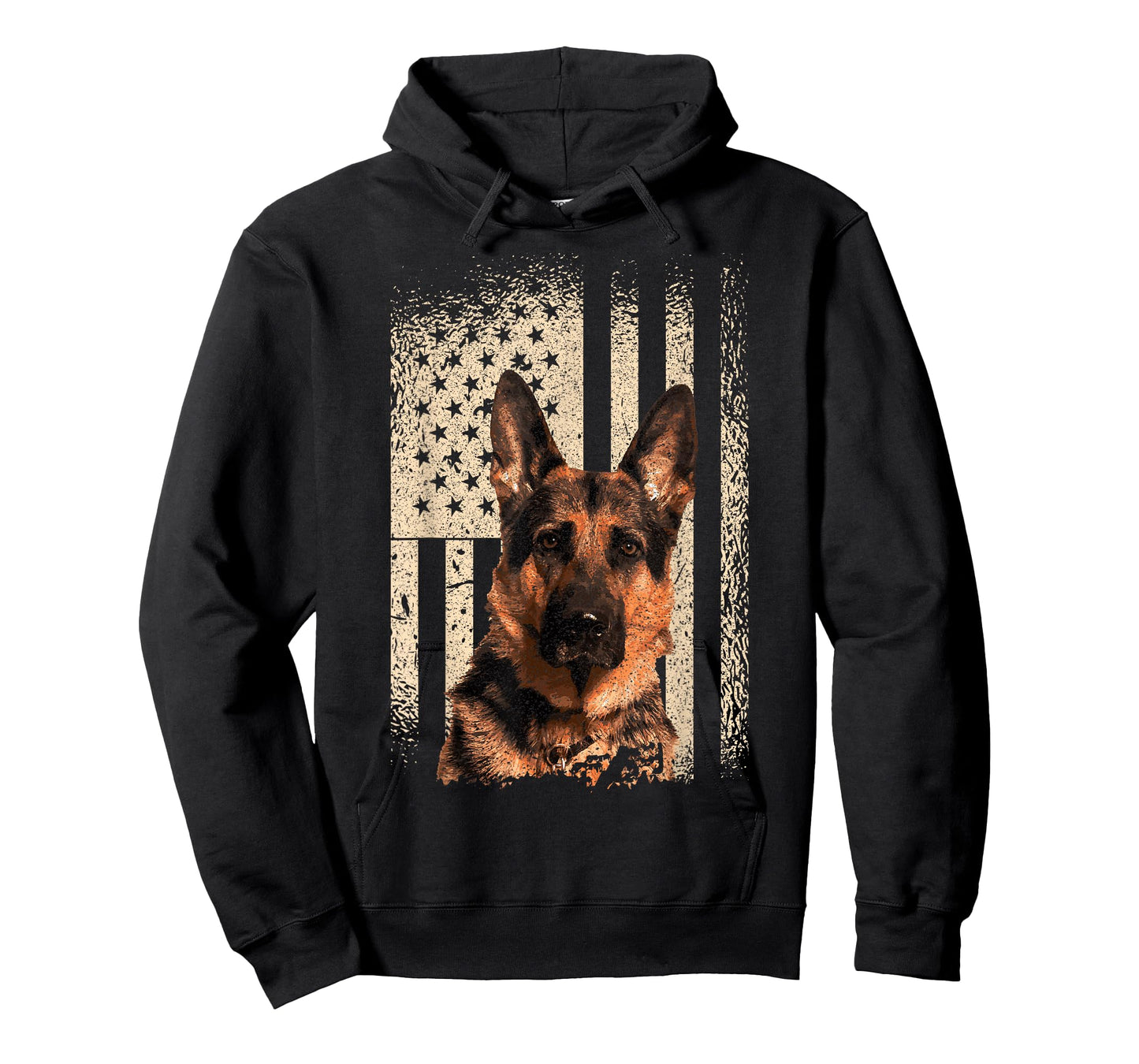 German Shepherd Dog USA Men Woman Patriotic Memorial T-Shirt
