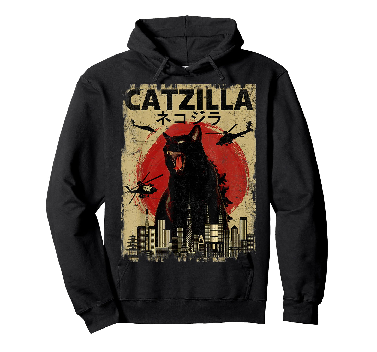 Vintage Catzilla Tee - Funny Kitten and Cat Lover T-Shirt