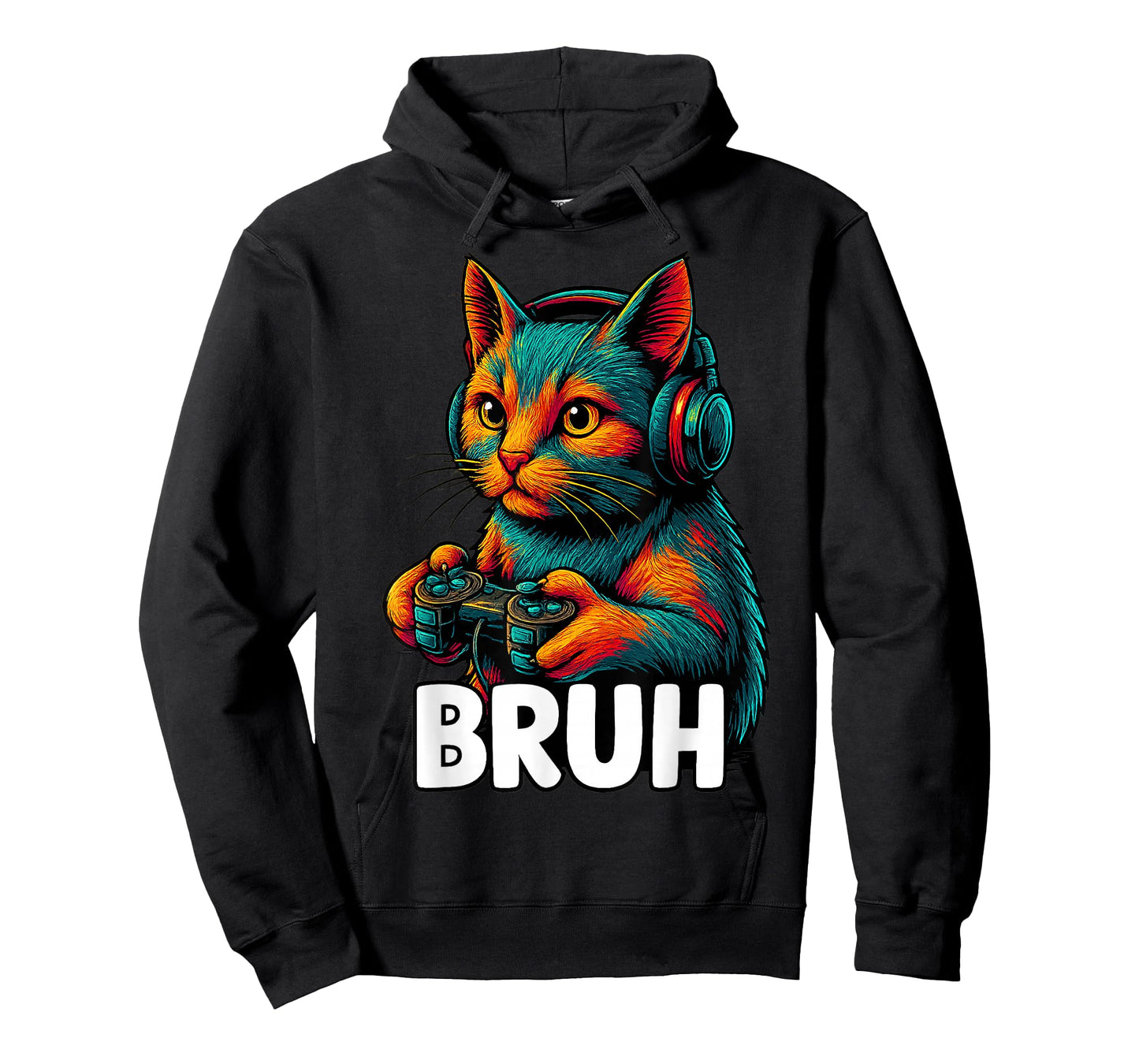 Funny Bruh Cat Gamer Video Games Gaming Gifts for Men Boys T-Shirt