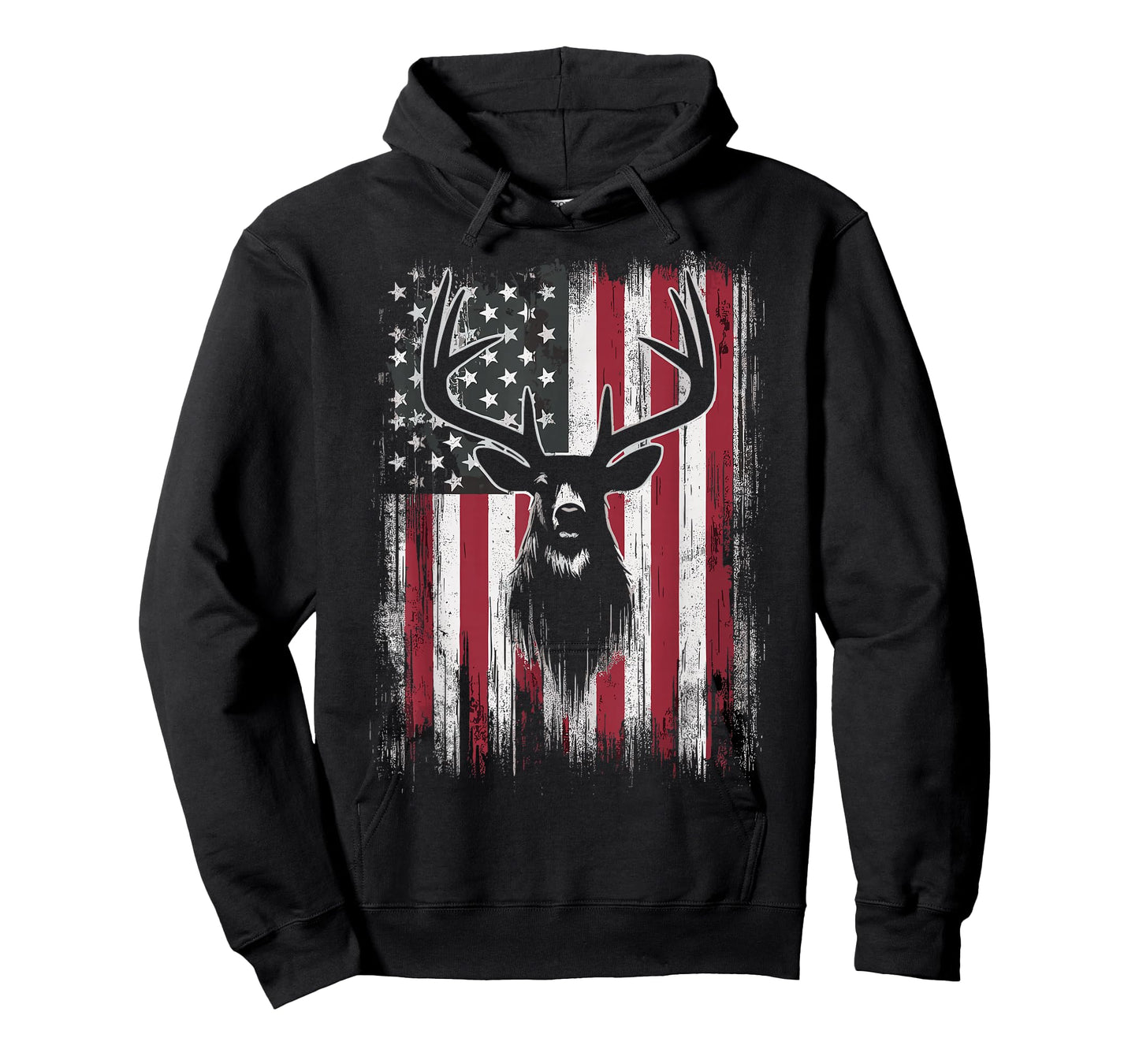 Deer Hunting American Flag T-Shirt