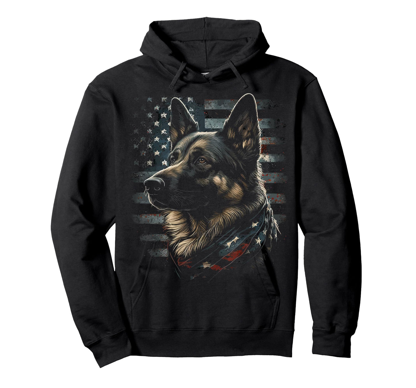 German Shepherd USA Flag Patriotic Shepherd T-Shirt