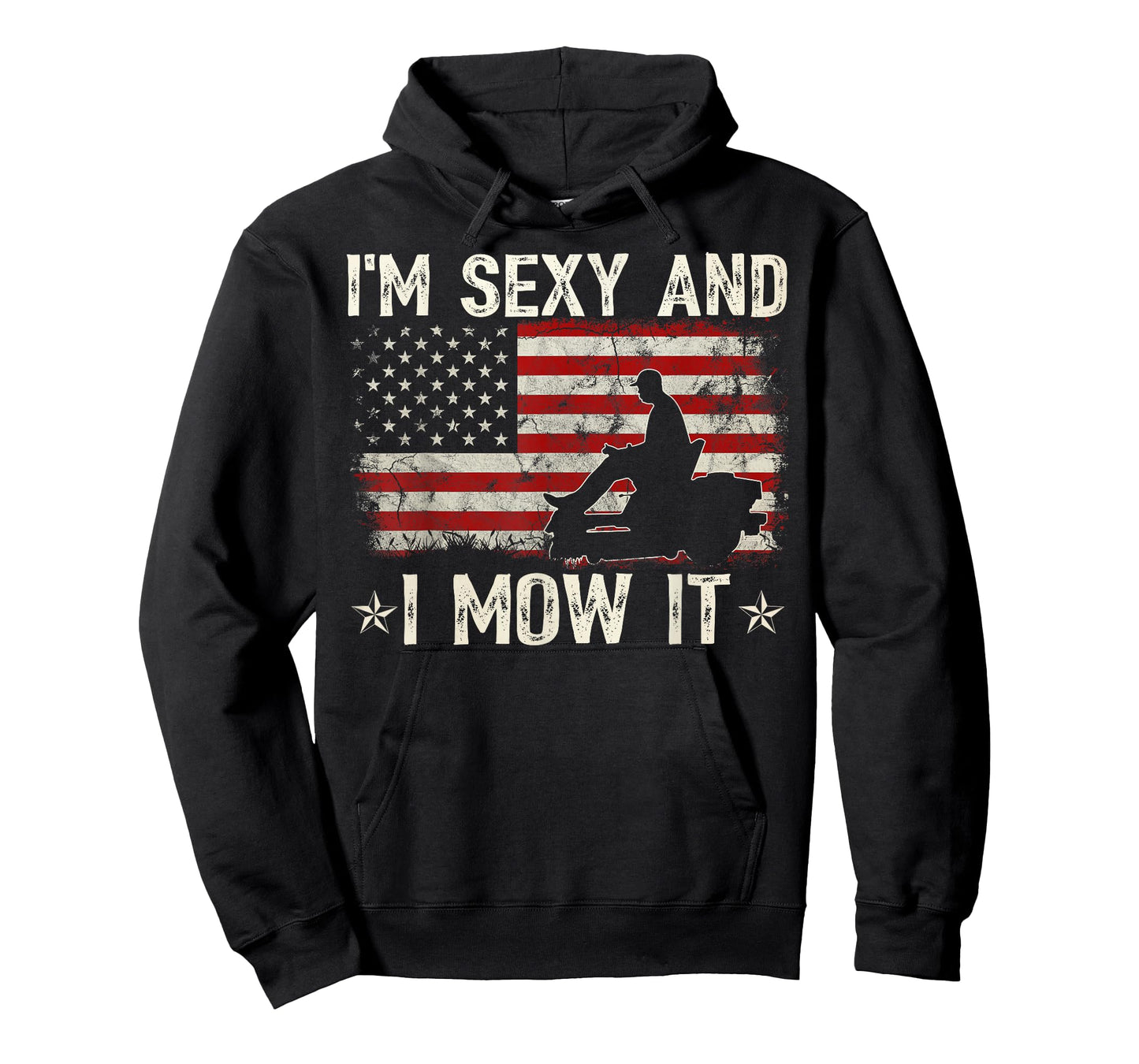 Lawn Mowing Shirt - Landscaping I'm Sexy and I Mow It Flag T-Shirt
