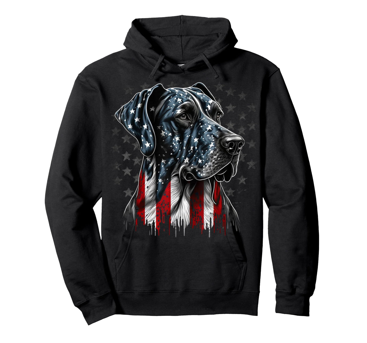 USA 4th Of July Great Dane on Patriotic American Great Dane T-Shirt