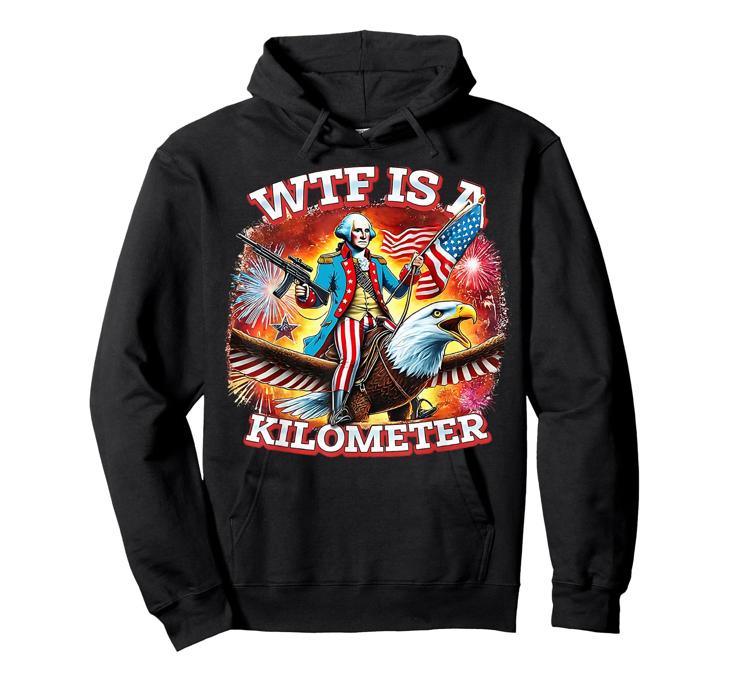 Retro WTF is A Kilometer Funny Patriotic American Freedom T-Shirt