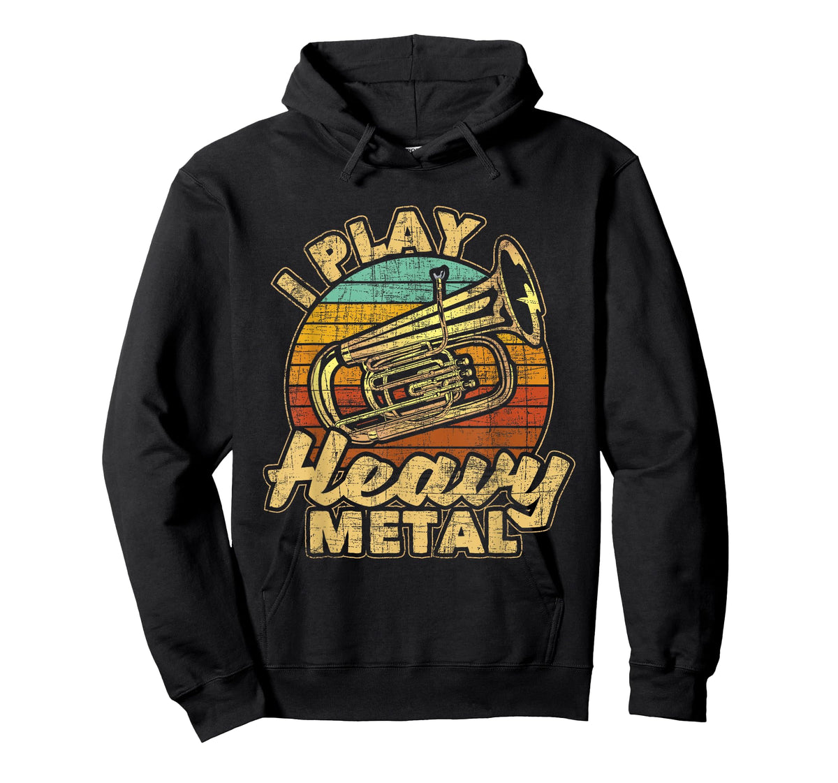 I Play Heavy Metal - Colorful Retro Baritone Marching Band T-Shirt