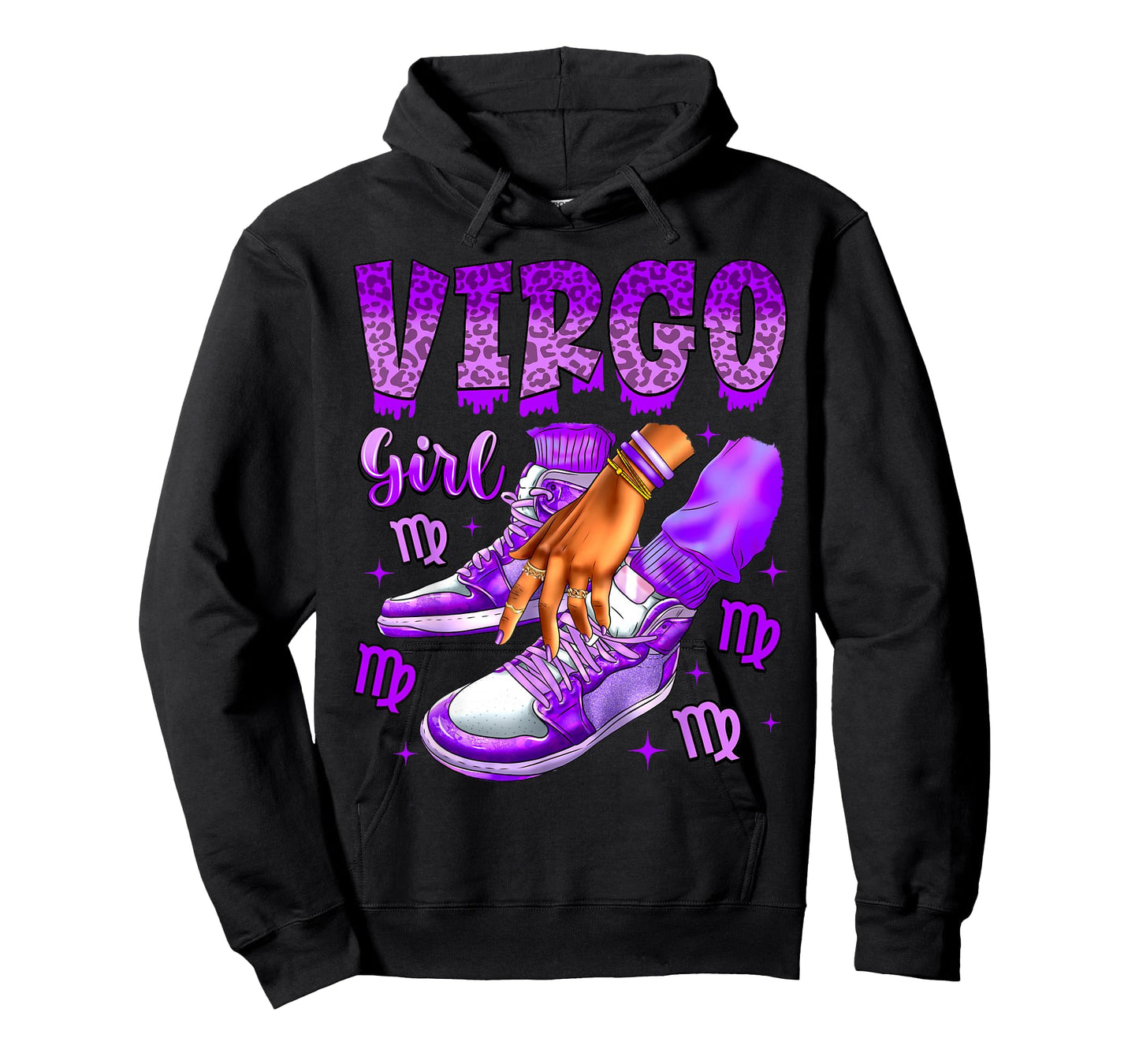 Virgo Girl Birthday Black Women Sneakers Zodiac Sign T-Shirt