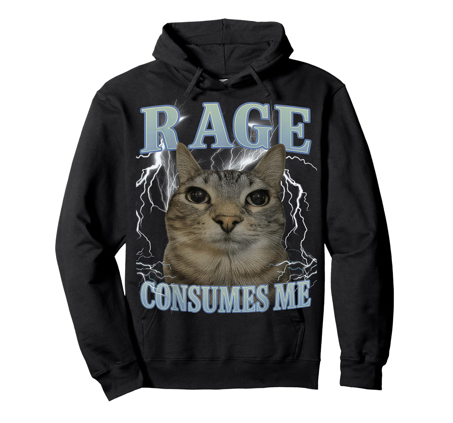 Rage Consumes Me Cat Silly Funny Cat Meme Men Women Graphic T-Shirt