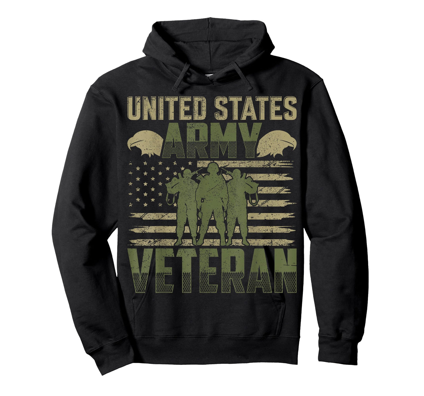 US Army Veteran T-Shirt, Vintage Military Green, USA Soldier T-Shirt