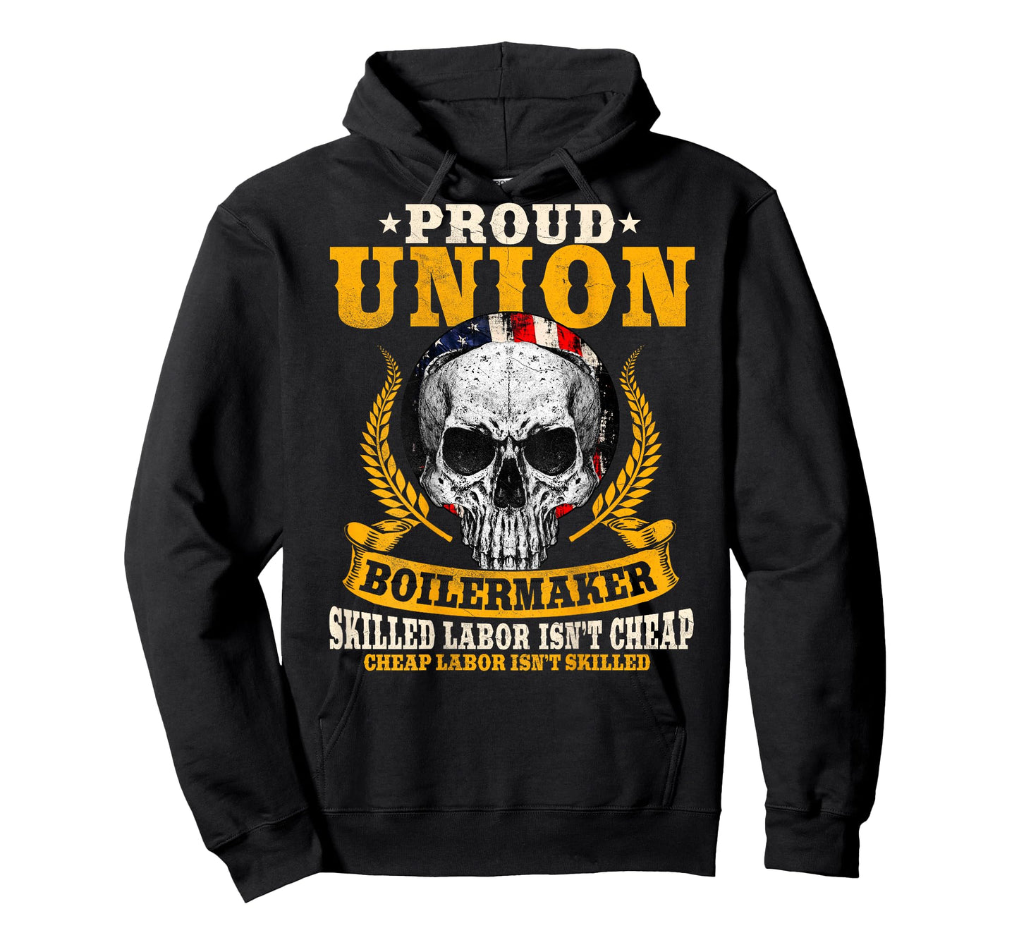 Union Boilermaker Design On Back Of Clothing T-Shirt