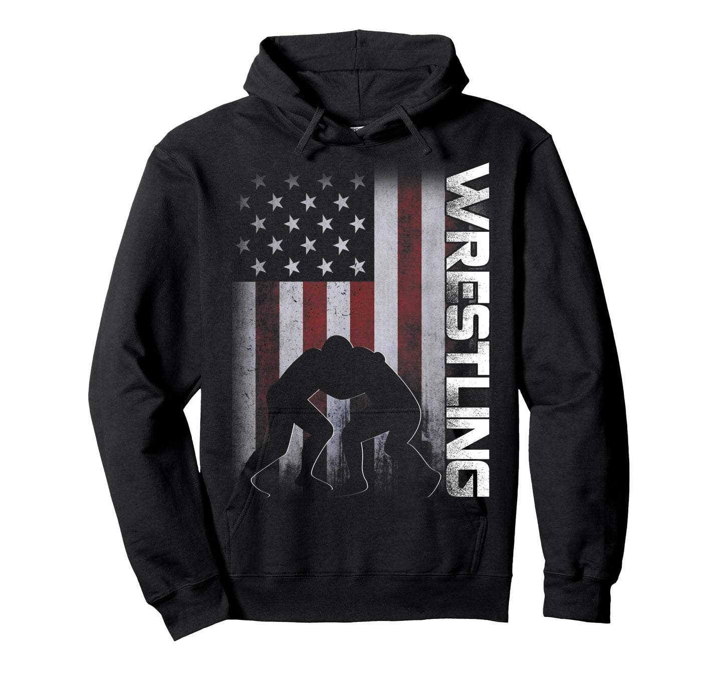 American Flag Wrestling T-Shirt Distressed Wrestle Gift Tee T-Shirt for Women Kids Men