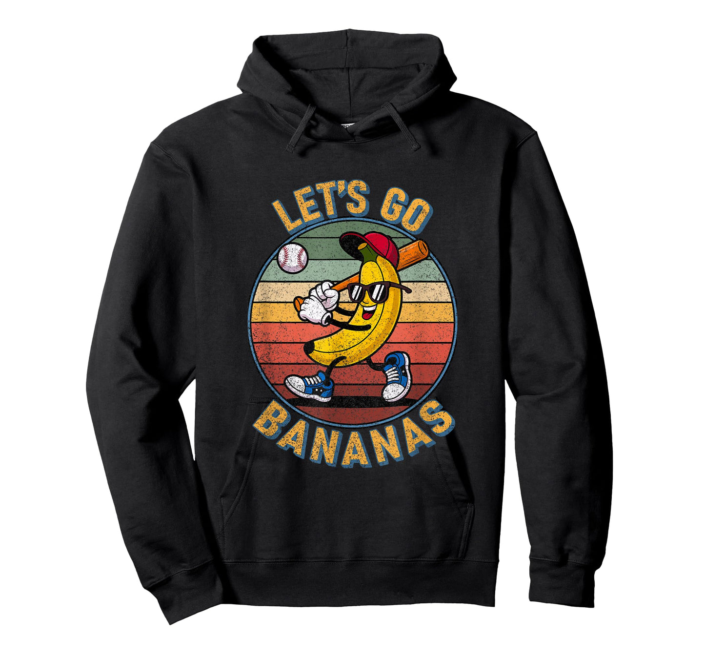 Let's Go Bananas Funny Banana Fruit Baseball Sport Lover T-Shirt