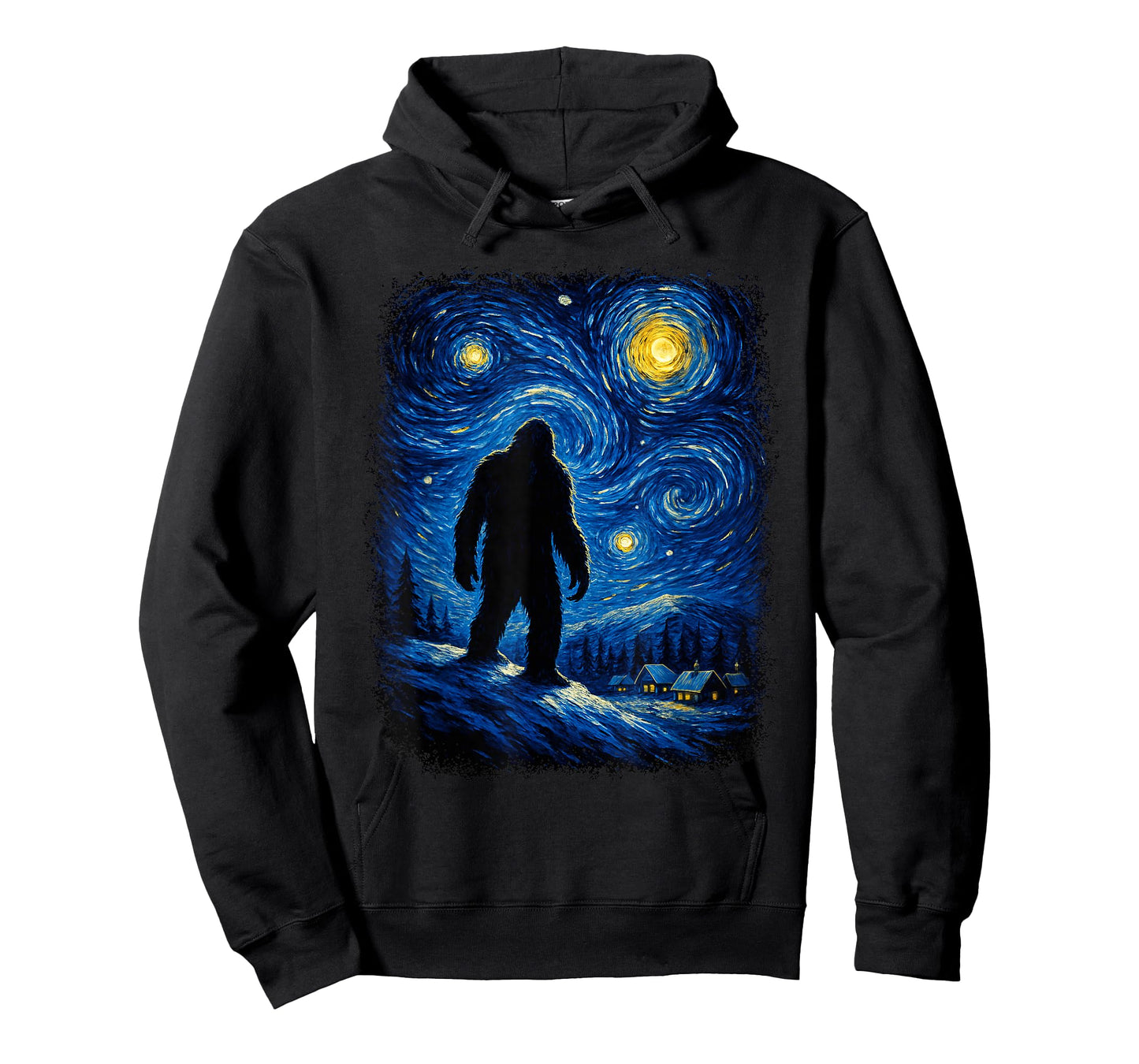 Vincent Van Gogh Starry Night Yeti Inspired Artwork T-Shirt