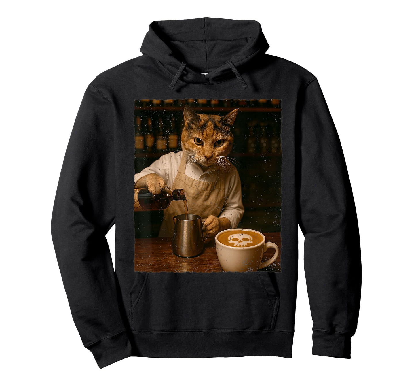 Barista Cat Coffee Lover Latte Cat Lover Cat Mom Cat Person T-Shirt