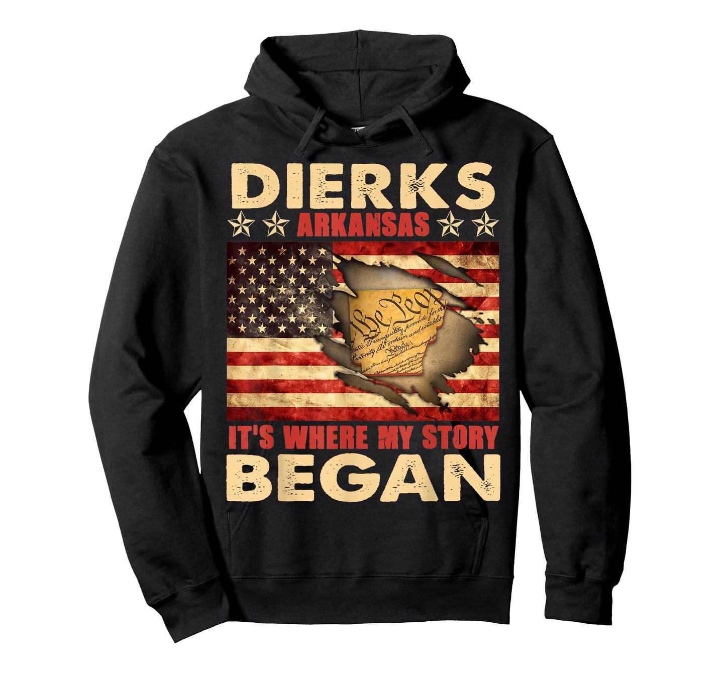 Dierks Arkansas USA Flag 4th Of July T-Shirt