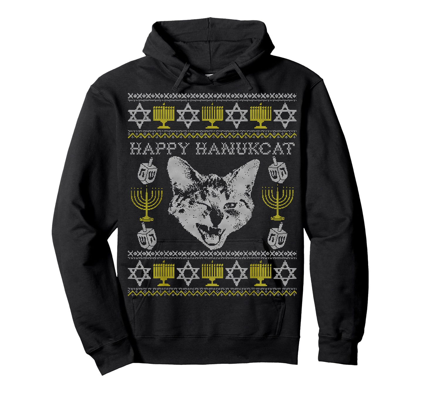 Happy Hanukcat Shirt, Hanukkah Cat, Funny Jewish Christmas T-Shirt