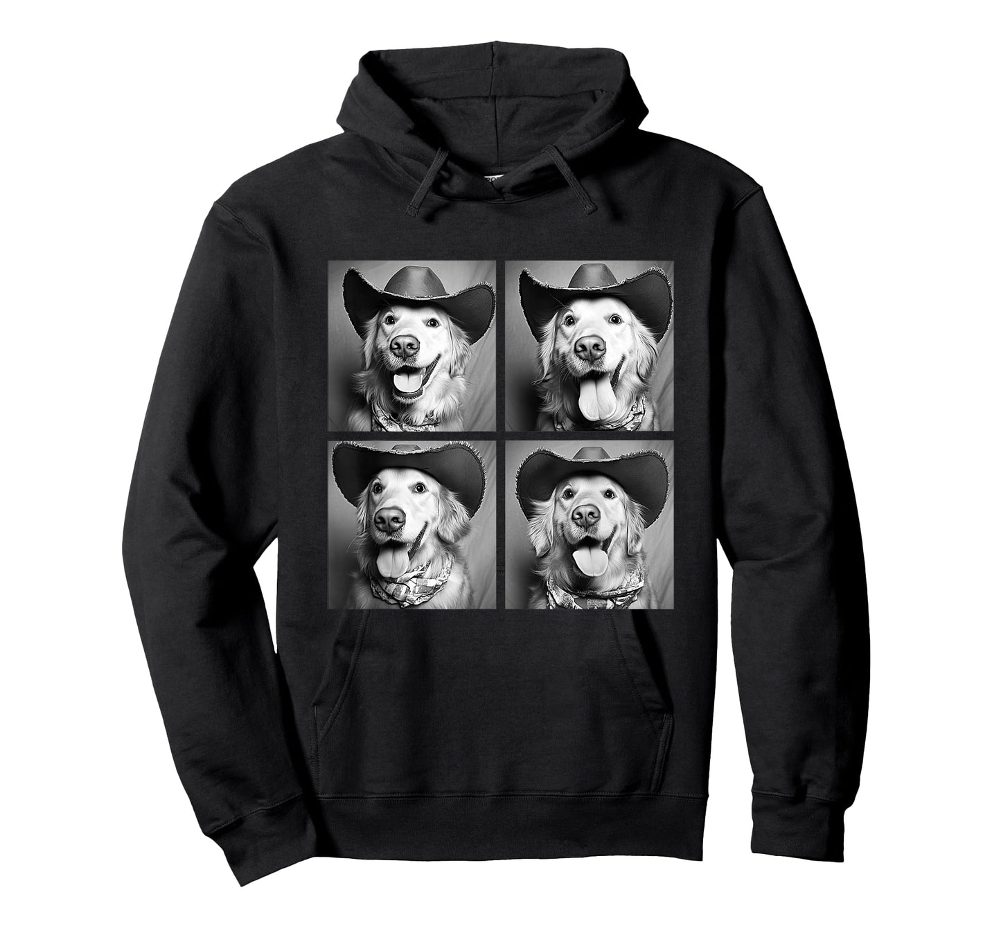 Western Golden Retriever Funny Cowboy Dog T-Shirt