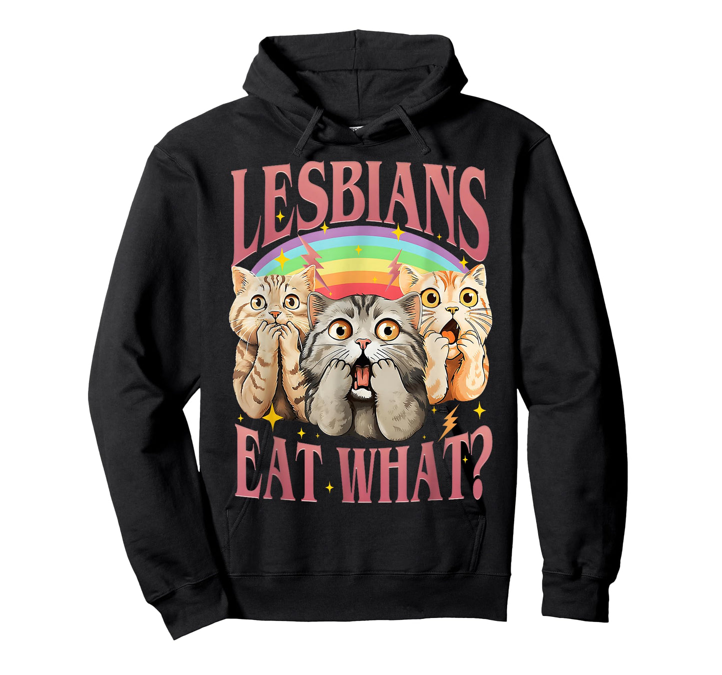 Retro LGBT Eat What Cat Lesbian Pride Month Equal Rights T-Shirt