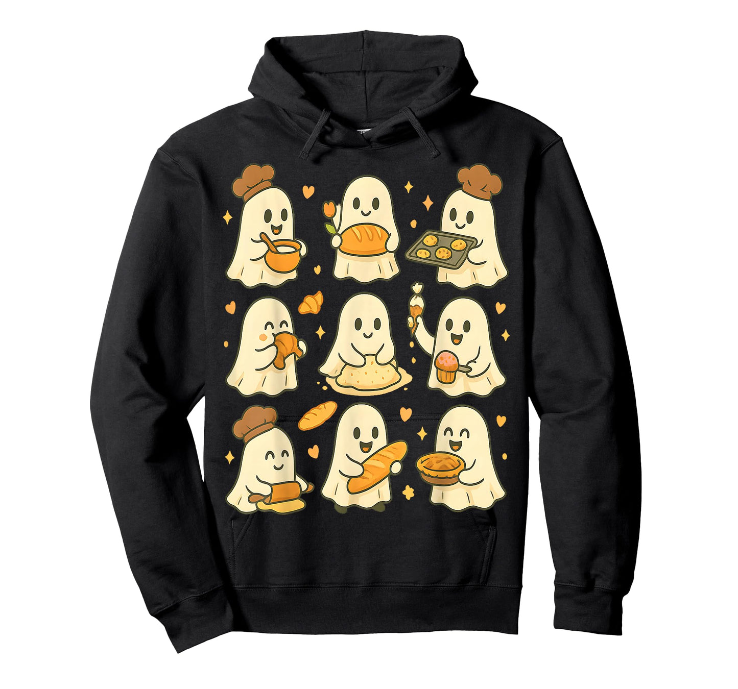 Cute Baking Ghost Cozy Fall Aesthetic for Spooky Season T-Shirt