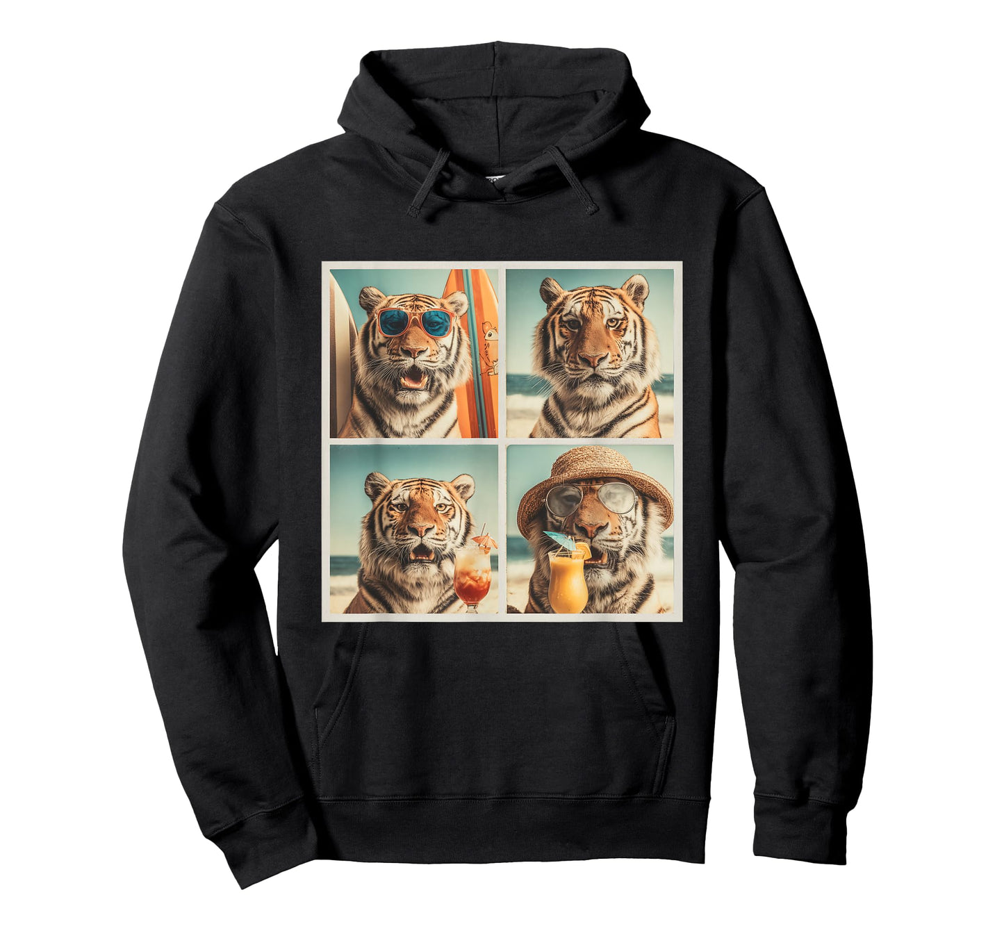Cool Tigers with Sunglasses Animal Vacation Beach Summer T-Shirt