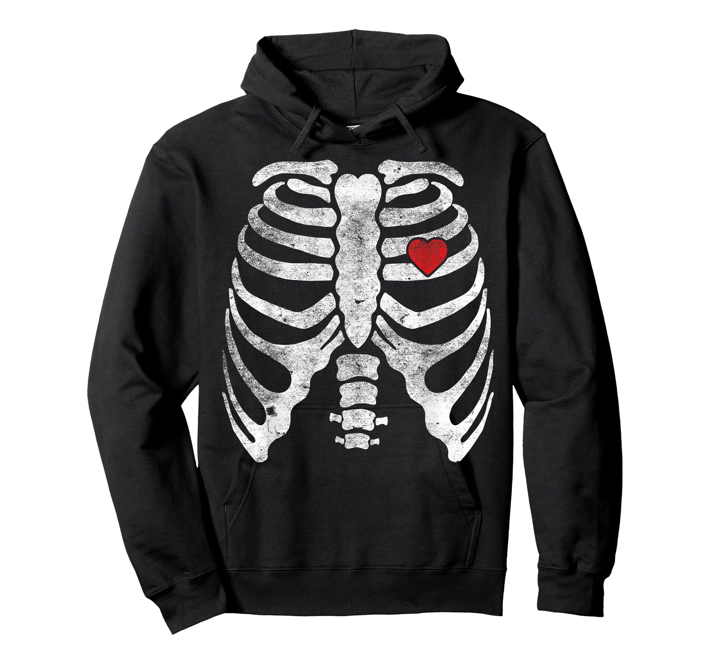 Heart Rib Cage X-Ray Adult Kids Funny Halloween Skeleton T-Shirt