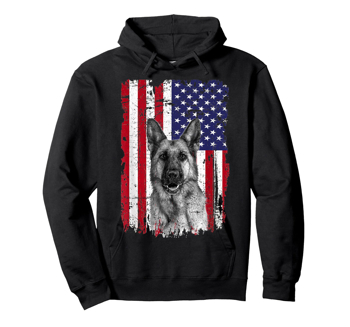 Patriotic German Shepherd American Flag 2023 4th of July T-Shirt
