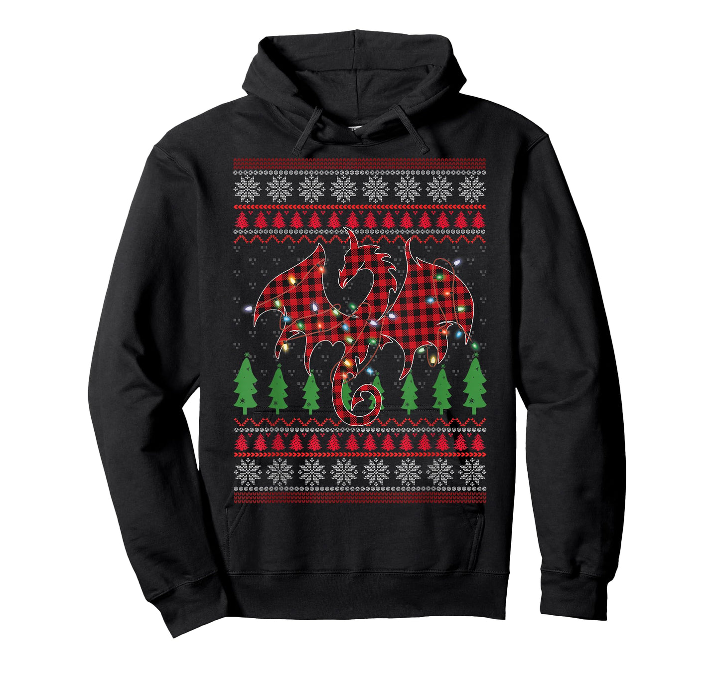 Zodiac Dragon Ugly Sweater Christmas Lights Dragon Lover T-Shirt