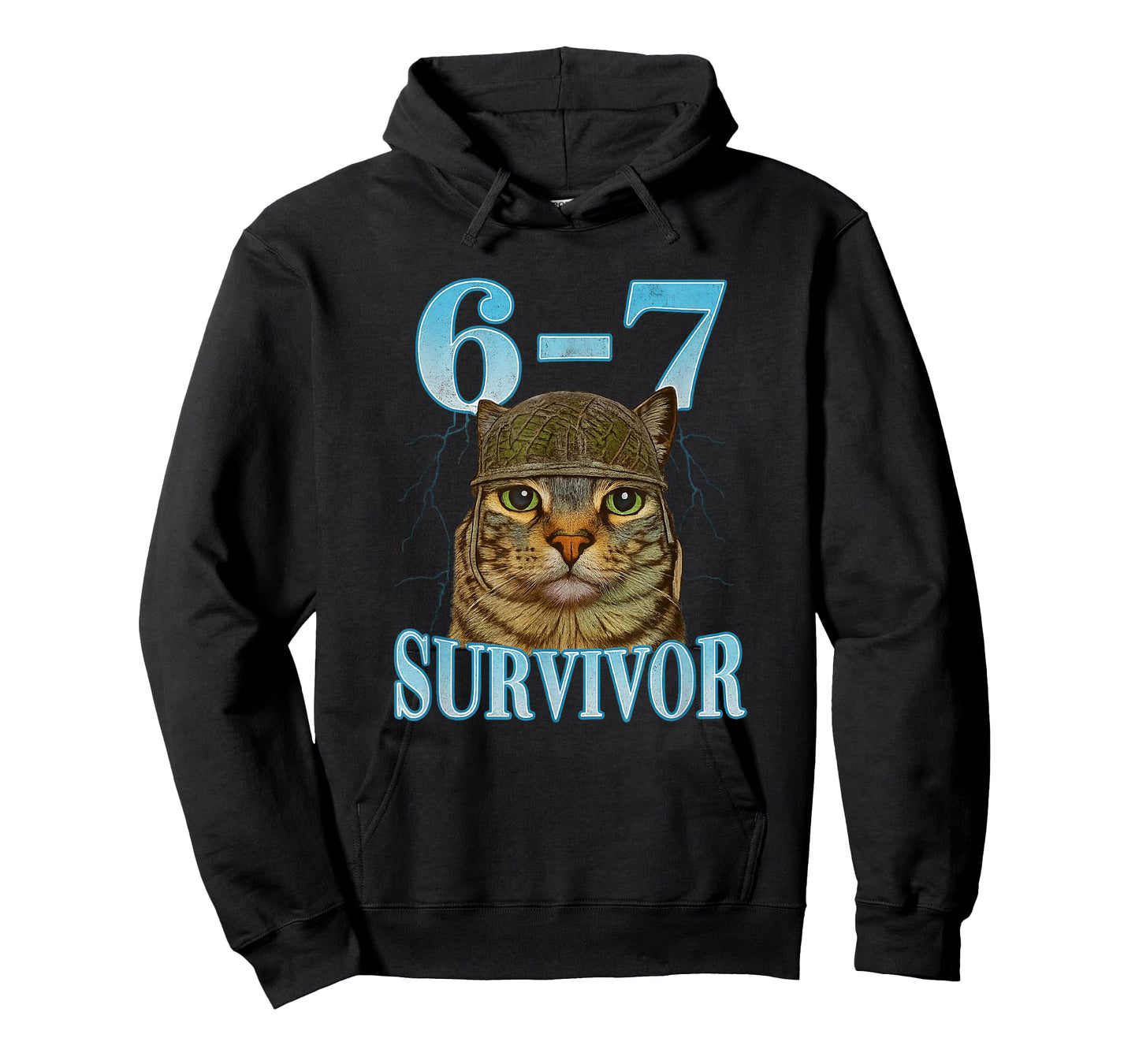 Funny Saying 67 Cats Tummy Ache Survivor Cat Meme six Seven T-Shirt