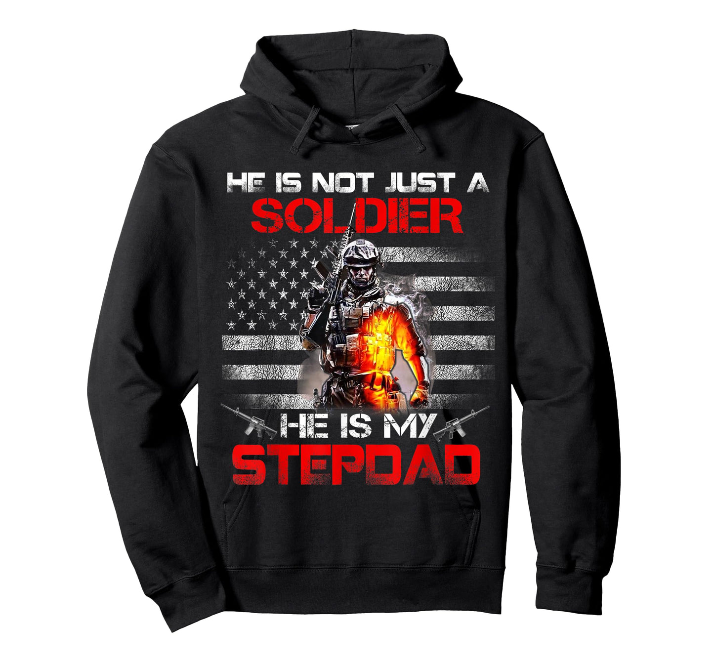 My Stepdad Is A Soldier Proud Army Stepson Stepdaughter T-Shirt
