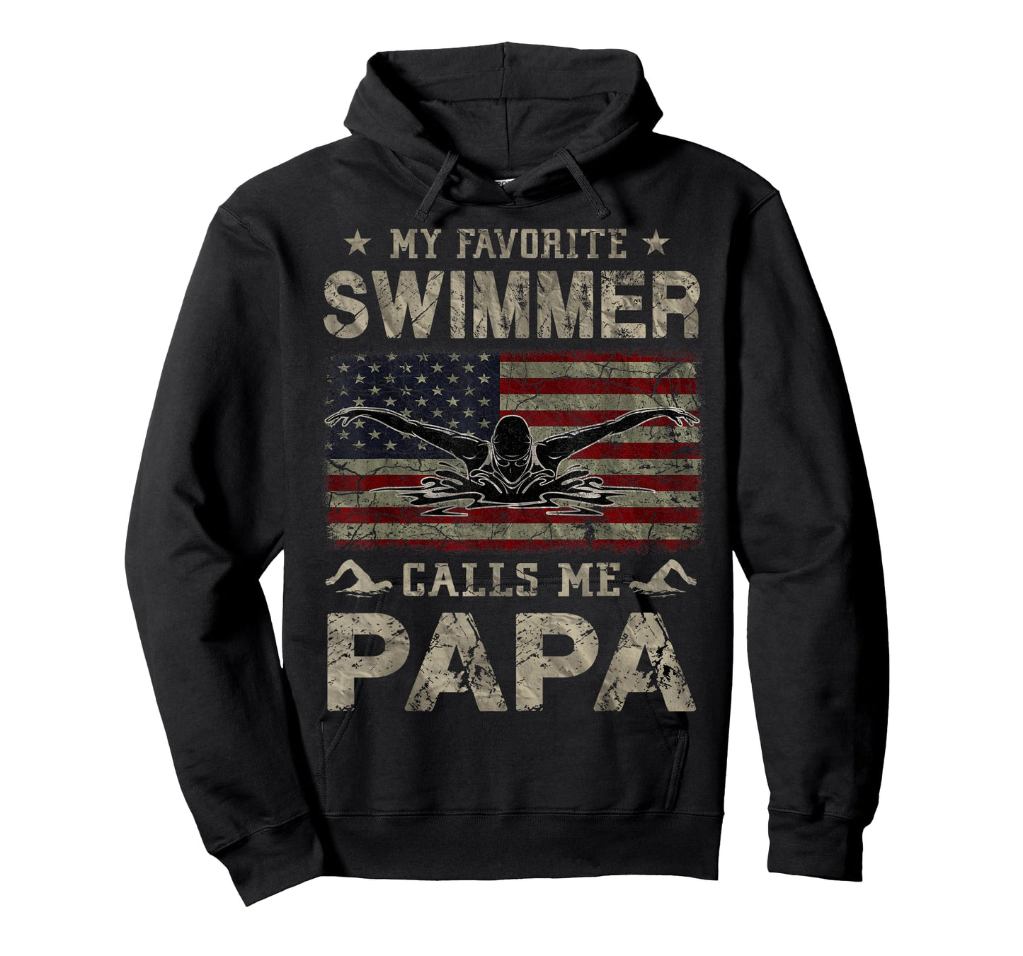 My Favorite Swimmer Calls Me Papa Fathers Day T-Shirt