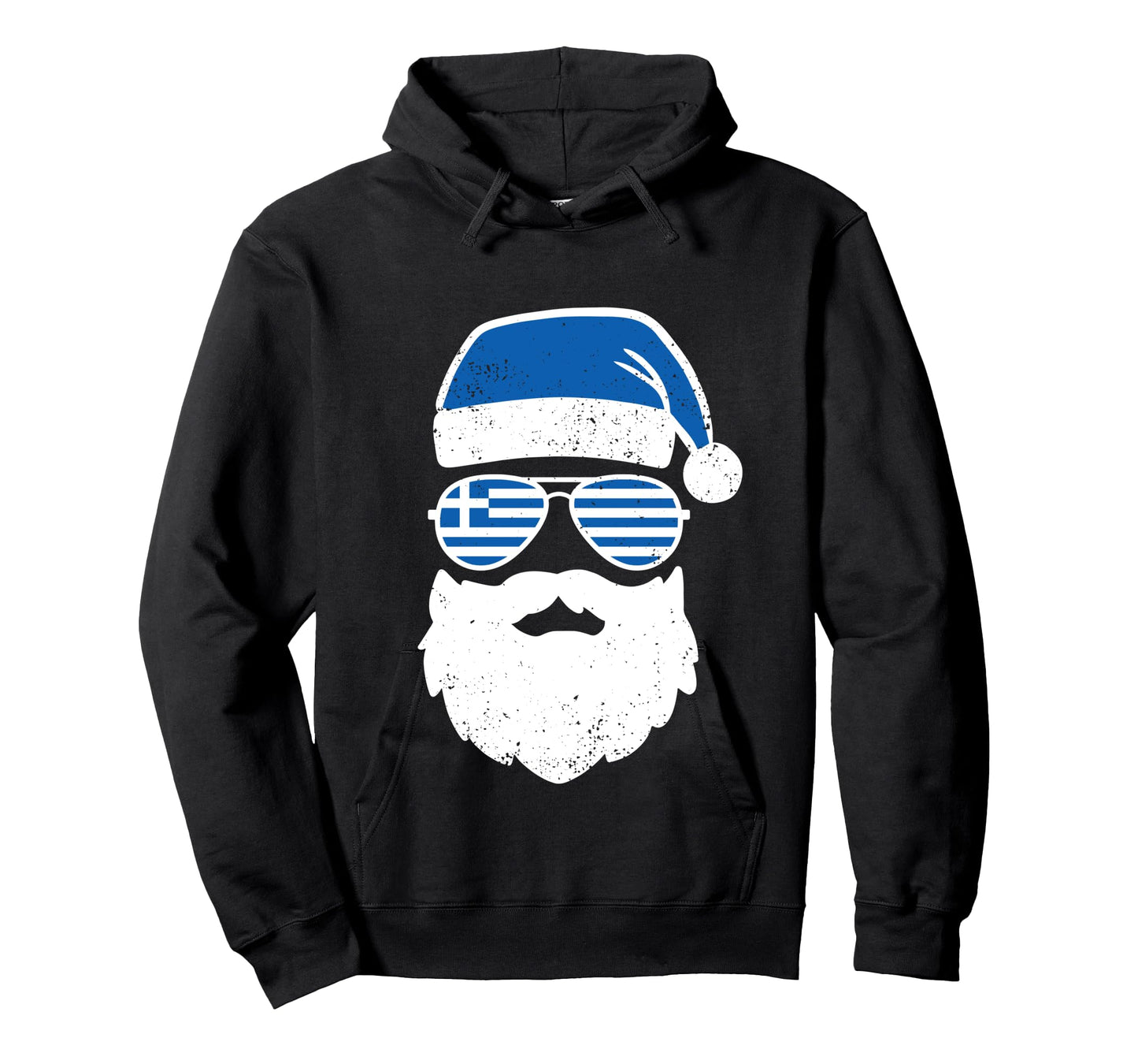 Greek Orthodox Christmas Santa Claus Greece Flag Greek Long Sleeve T-Shirt